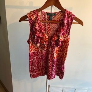 Lauren Ralph Lauren floral sleeveless blouse